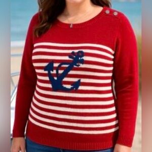 NWT Vintage Talbots XP Anchor Sweater